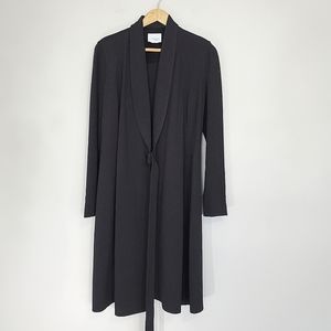 Akris PUNTO GUNMETAL GRAY BELTED  LONG COAT